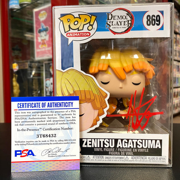 Autographed Zenitsu Funko Pop hot Aleks Le