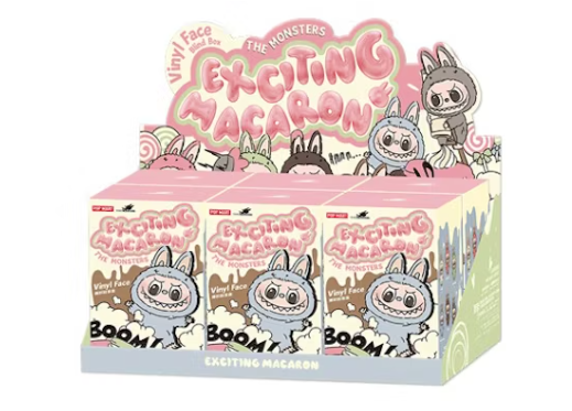 -Online Only Special- POPMART THE MONSTERS - Exciting Macaron Vinyl Face Blind Box Sealed Case (6 Blind Boxes)