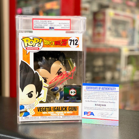 Vegeta Galick Gun Funko outlet Pop Signed